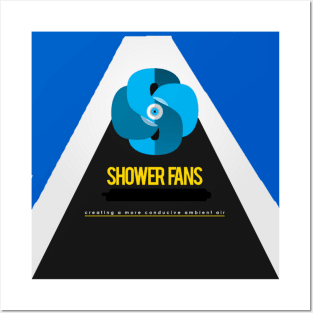 Shower Fans Pattern Posters and Art